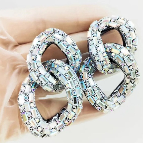 Tasha Two Tier Link Earrings - Picture 5 of 10